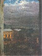 Adolph von Menzel The Anhalter Railway Station by Moonlight oil painting